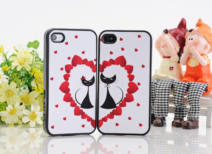 Gift For Girlfriend Or Boyfriend Valentines' Day Lovely Lover Design Back Case Cover For Iphone 4 4s